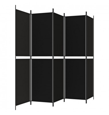  Kambario pertvara, 5 dalių, juodos spalvos, 250x200cm, audinys - Kambario pertvaros - 5