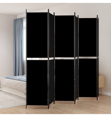  Kambario pertvara, 6 dalių, juodos spalvos, 300x220cm, audinys - Kambario pertvaros - 1