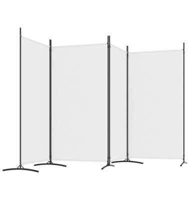  Kambario pertvara, 4 dalių, baltos spalvos, 346x180cm, audinys - Kambario pertvaros - 5