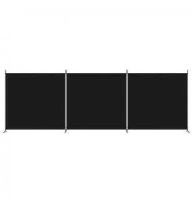  Kambario pertvara, 3 dalių, juodos spalvos, 525x180cm, audinys - Kambario pertvaros - 3