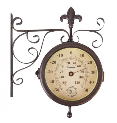 Esschert Design Stoties Laikrodis su TermometruTF005 - Laikrodžiai - 2
