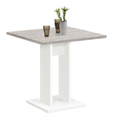 FMD Valgomojo stalas, smėlinės ąžuolo ir baltos spalvos, 70cm - Stalai - 1