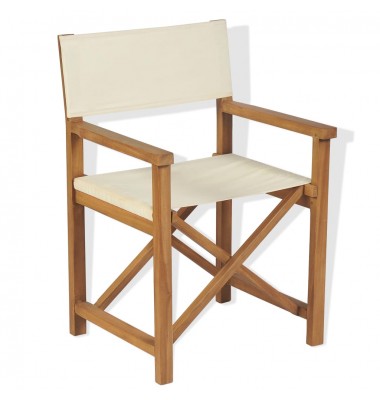  Sulankstoma režisieriaus kėdė, tikmedžio mediena - Lauko kėdės - 1