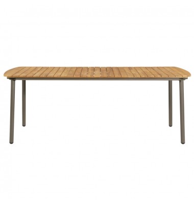  Sodo stalas, 200x100x72cm, akacijos medienos masyvas ir plienas - Lauko stalai, staliukai - 2