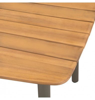  Sodo stalas, 200x100x72cm, akacijos medienos masyvas ir plienas - Lauko stalai, staliukai - 3