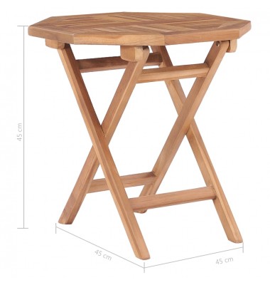  Sulankstomas sodo stalas, 45x45x45cm, tikmedžio masyvas - Lauko stalai, staliukai - 7