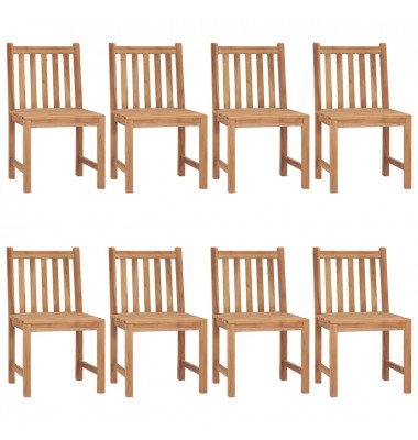  Sodo kėdės su pagalvėlėmis, 8vnt., tikmedžio medienos masyvas  - Lauko kėdės - 2