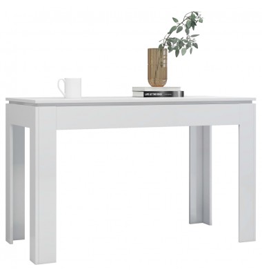  Valgomojo stalas, baltas, 120x60x76cm, MDP, ypač blizgus - Stalai - 3
