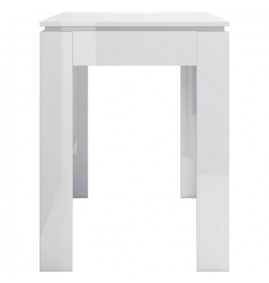  Valgomojo stalas, baltas, 120x60x76cm, MDP, ypač blizgus - Stalai - 5