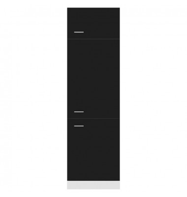  Šaldytuvo spintelė, juodos spalvos, 60x57x207cm, MDP  - Virtuvės spintelės - 5
