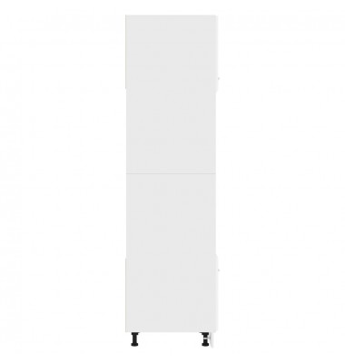  Mikrobangų krosnelės spintelė, baltos spalvos, 60x57x207cm, MDP - Virtuvės spintelės - 7