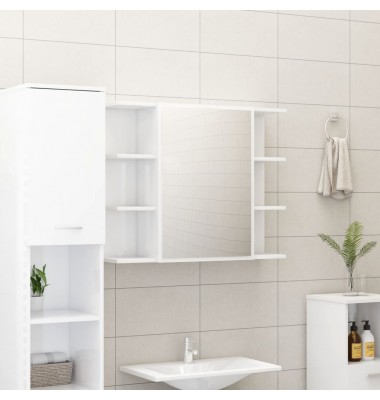  Vonios kambario spintelė, balta, 80x20,5x64cm, MDP, blizgi - Vonios spintelės, veidrodžiai - 1