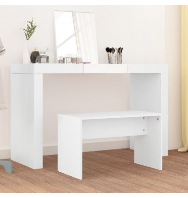  Kosmetinio staliuko kėdutė, balta, 70x35x45cm, apdirbta mediena - Suoliukai - 1
