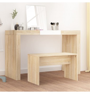 Kosmetinio staliuko kėdutė, ąžuolo, 70x35x45cm, mediena - Suoliukai - 1