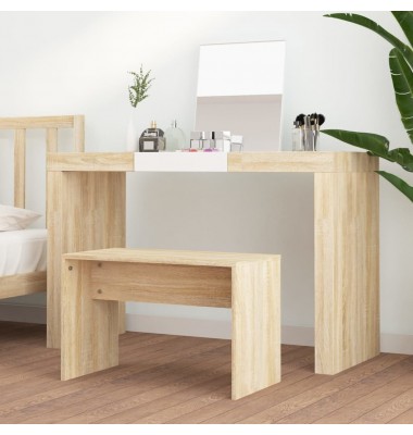  Kosmetinio staliuko kėdutė, ąžuolo, 70x35x45cm, mediena - Suoliukai - 3