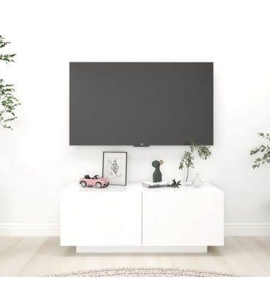 Televizoriaus spintelė, baltos spalvos, 100x35x40cm, MDP  - TV spintelės - 1