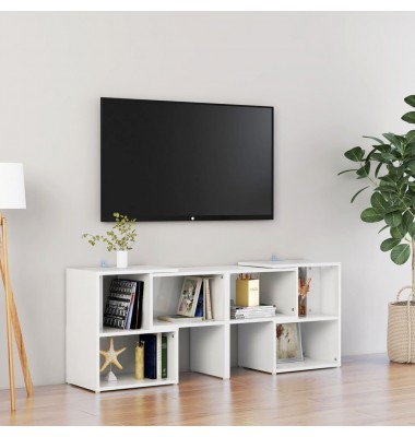  Televizoriaus spintelė, balta, 104x30x52cm, MDP, blizgi - TV spintelės - 1