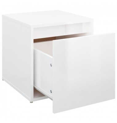  Dėžė-stalčius, balta, 40,5x40x40cm, apdirbta mediena, blizgi - Daiktadėžės - 6