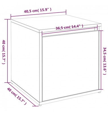  Dėžė-stalčius, balta, 40,5x40x40cm, apdirbta mediena, blizgi - Daiktadėžės - 9