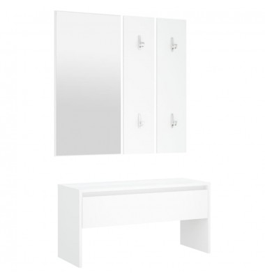 Koridoriaus baldų komplektas, baltos spalvos, apdirbta mediena - Prieškambario komplektai - 2