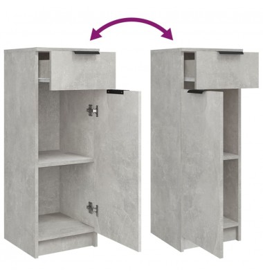 Vonios kambario spintelė, betono pilka, 32x34x90cm, mediena - Vonios spintelės, veidrodžiai - 9