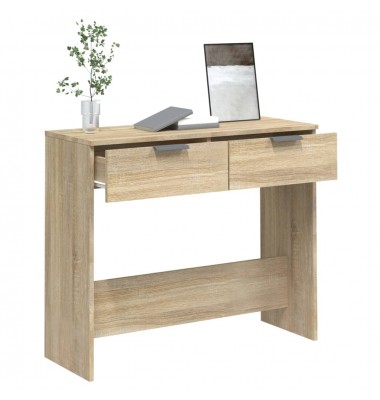 Konsolinis staliukas, ąžuolo, 90x36x75cm, apdirbta mediena - Žurnaliniai staliukai - 5