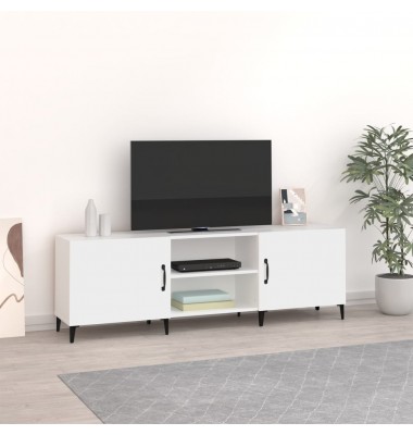  Televizoriaus spintelė, balta, 150x30x50cm, apdirbta mediena - TV spintelės - 1