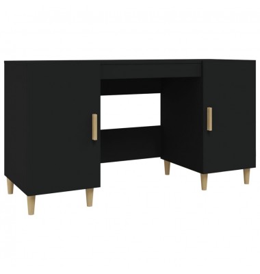  Rašomasis stalas, juodos spalvos, 140x50x75cm, apdirbta mediena - Rašomieji stalai - 2