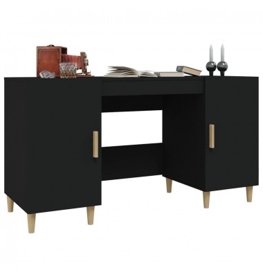  Rašomasis stalas, juodos spalvos, 140x50x75cm, apdirbta mediena - Rašomieji stalai - 5