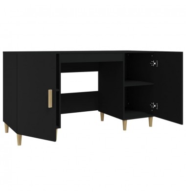  Rašomasis stalas, juodos spalvos, 140x50x75cm, apdirbta mediena - Rašomieji stalai - 7