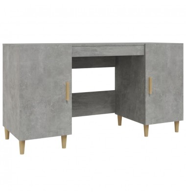 Rašomasis stalas, betono pilkas, 140x50x75cm, apdirbta mediena - Rašomieji stalai - 2