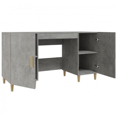  Rašomasis stalas, betono pilkas, 140x50x75cm, apdirbta mediena - Rašomieji stalai - 7