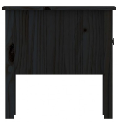  Šoniniai staliukai, 2vnt., juodi, 50x50x49cm, pušies masyvas - Žurnaliniai staliukai - 10