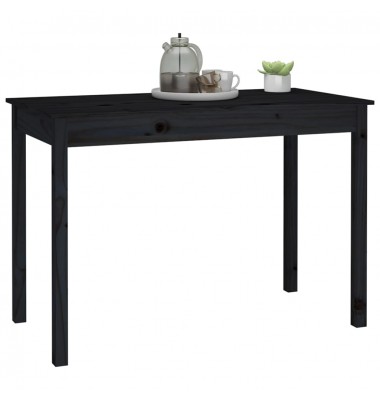  Valgomojo stalas, juodas, 110x55x75cm, pušies medienos masyvas - Stalai - 6