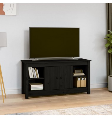  Televizoriaus spintelė, juoda, 103x36,5x52cm, pušies masyvas - TV spintelės - 1