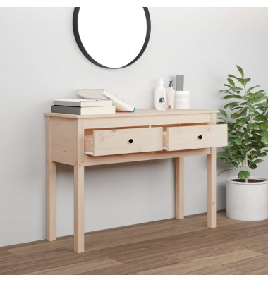  Konsolinis staliukas, 100x35x75cm, pušies medienos masyvas - Žurnaliniai staliukai - 3