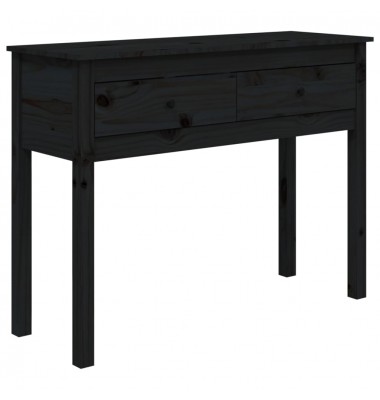  Konsolinis staliukas, juodas, 100x35x75cm, pušies masyvas - Žurnaliniai staliukai - 2