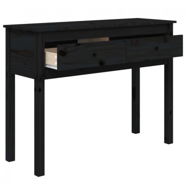  Konsolinis staliukas, juodas, 100x35x75cm, pušies masyvas - Žurnaliniai staliukai - 7