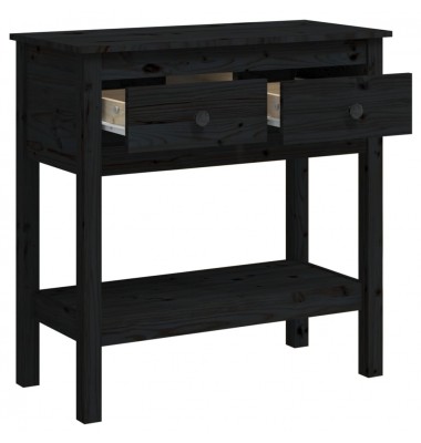  Konsolinis staliukas, juodas, 75x35x75cm, pušies masyvas - Žurnaliniai staliukai - 7