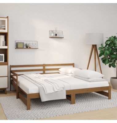  Ištraukiama lova, medaus ruda, 2x(90x190)cm, pušies masyvas - Lovos - 1