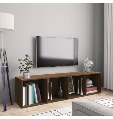  Knygų/televizoriaus spintelė, ruda, 143x30x36cm, mediena - Pakabinamos lentynos, spintelės - 1