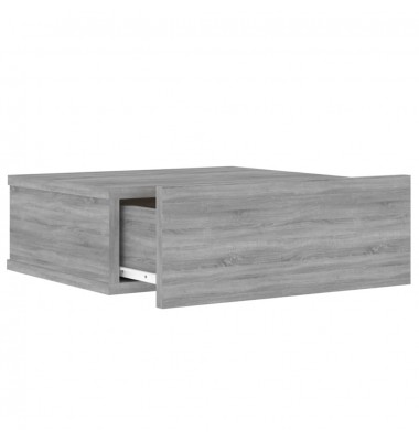  Pakabinamas naktinis staliukas, pilkas, 40x30x15cm, mediena - Naktinės spintelės - 7