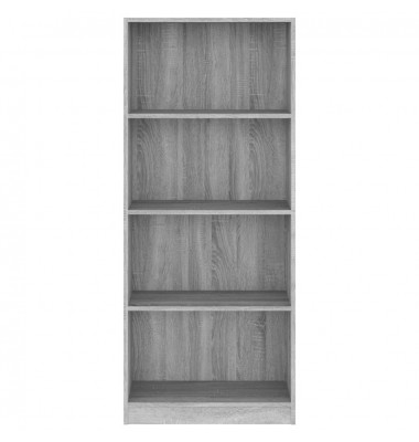  Spintelė knygoms, 4 aukštų, pilka ąžuolo, 60x24x142cm, mediena - Pastatomos lentynos, spintelės - 4