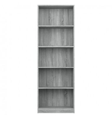  Spintelė knygoms, 5 aukštų, pilka ąžuolo, 60x24x175cm, mediena - Pastatomos lentynos, spintelės - 4