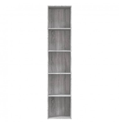  Spintelė knygoms, pilka ąžuolo, 40x30x189cm, apdirbta mediena - Pastatomos lentynos, spintelės - 3
