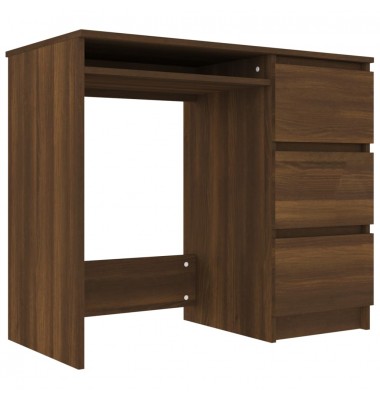  Rašomasis stalas, rudos ąžuolo spalvos, 90x45x76cm, mediena - Rašomieji stalai - 2