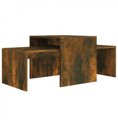  Kavos staliukų rinkinys, dūminio ąžuolo, 100x48x40cm, mediena - Kavos staliukai - 2