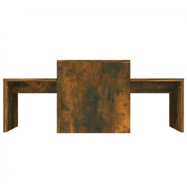  Kavos staliukų rinkinys, dūminio ąžuolo, 100x48x40cm, mediena - Kavos staliukai - 4