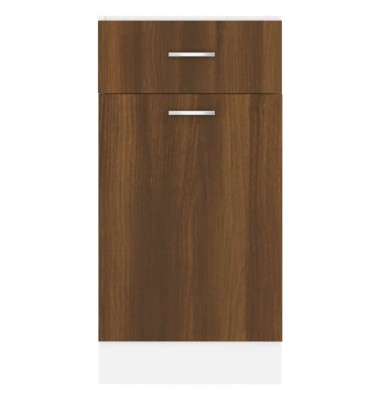  Apatinė spintelė su stalčiumi, ruda, 40x46x81,5cm, mediena - Virtuvės spintelės - 5