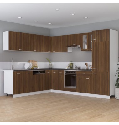  Virtuvės spintelė, ruda ąžuolo, 75,5x75,5x80,5cm, mediena  - Virtuvės spintelės - 3